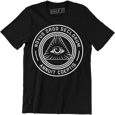 Annuit Coeptis Novus Ordo Seclorum T Shirt Top Gift Present Prism Eye Urban