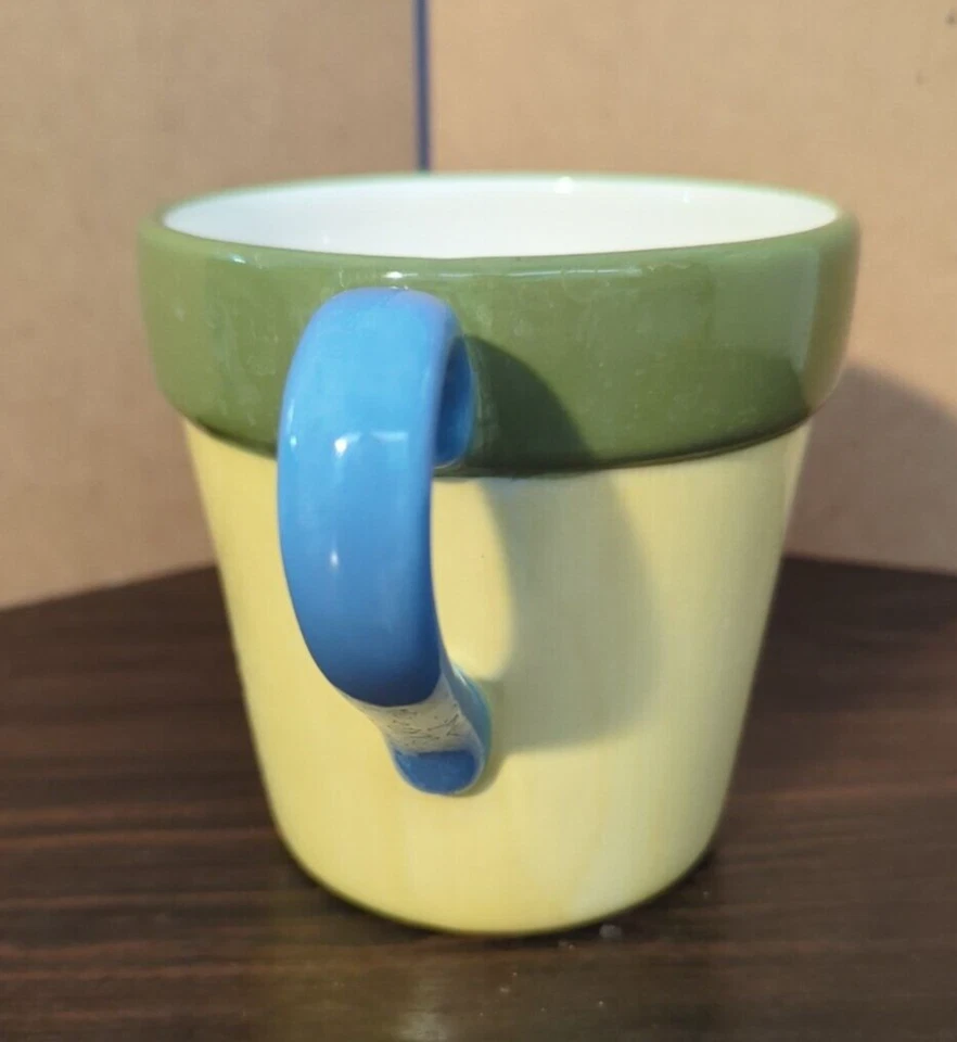 Taza de café Teleflora Mary Engelbreit, caja ventana flores riego, 1999 Foto 4 de 4