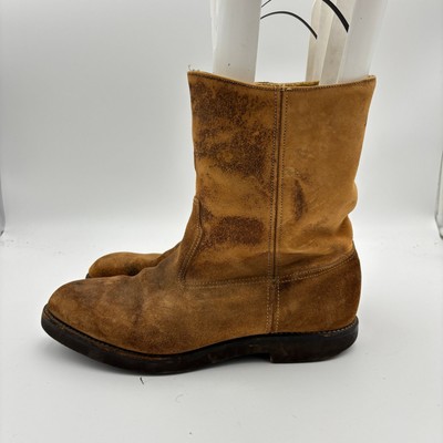 Vintage Herman Shoe Boots Leather Shearling Lined Work Boots Men\'s 10 Vintage Herman Shoe Boots Leather Shearling Lined Work Boots  main image 3