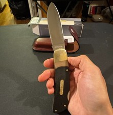Schrade Old Timer 510t Big Timer Leather Sheath 1-blade Ss Clip Plain Lockback