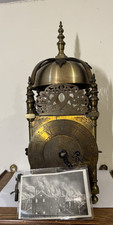 Large Antique Fusee Lantern Clock With Passing Strike Bishops Stortford History