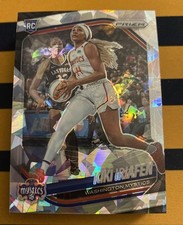 2025 Panini Prizm WNBA #72 Kiki Iriafen Rookie Silver Cracked Ice SP Mystics