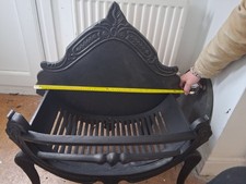 fire basket. Solid Georgian Cast Iron Multi Fule Log Burning Bastet