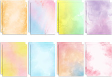 Stationary Paper 48 Pack of Watercolor Letter Writing Paper, Decorative Printer