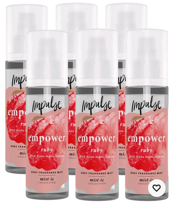 6 x 150ml Impulse Mist-ic Collection, Body Mist, Empower