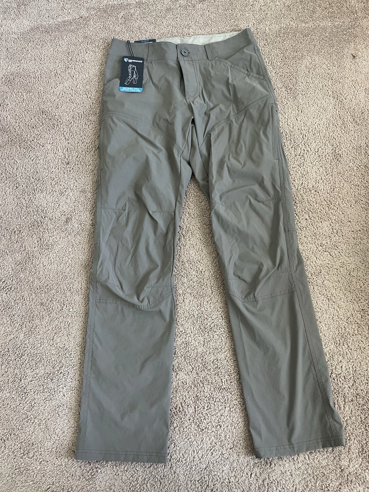 NWT Kuhl Renegade Klassik Pant Brown Softshell Mens 32 x 34 Tactical $100 Stretc