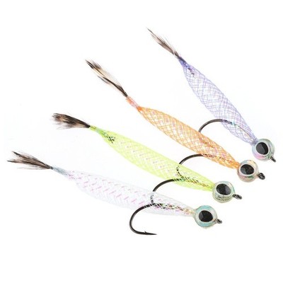 Streamer Fliege mit echtem Federschwanz 3D Augen Flash Body Barbed Hook 8,2 cm G