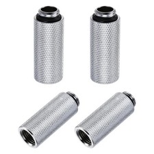 4Pcs Male to Female Extender Fitting G1/4 x 40mm for Water Cooling System Silver