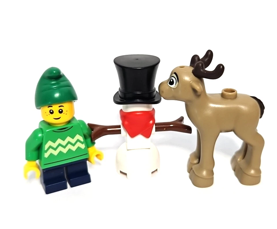 Lego Navidad Minifigura Lote Papá Noel Muñeco de Nieve Elfo Pan de Jengibre Reno Árbol Foto 3 de 4