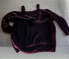 Burgundy off the shoulder sweater