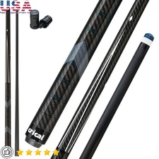 Carbon Fiber Pool Cue Stick 58" Billiard Cue Sticks Professional Low Deflection