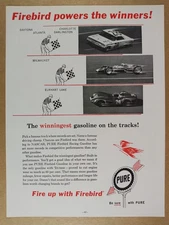 1964 Pure Firebird Gasoline 'powers the winners!' vintage print Ad