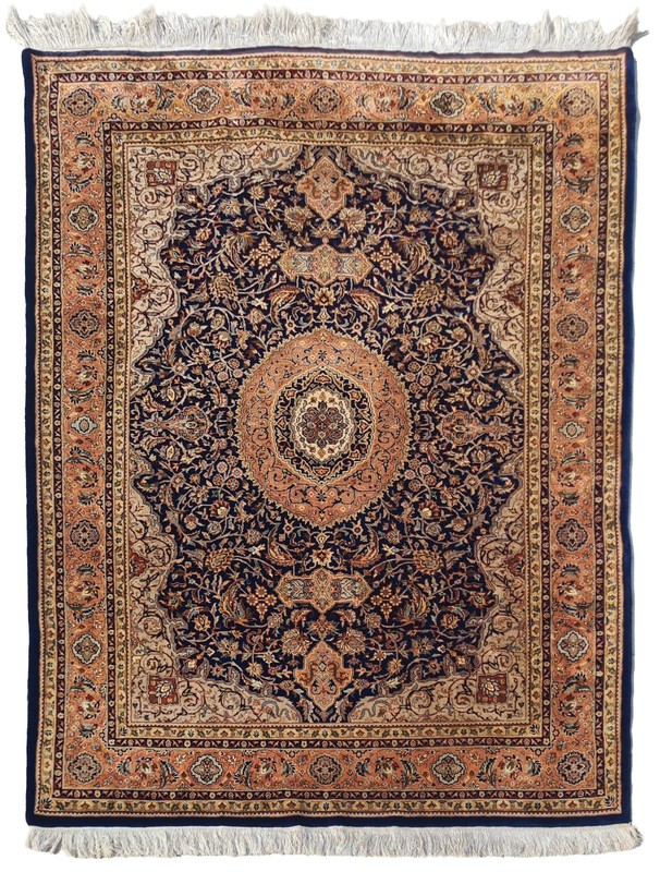 Amazing Hand Knotted Vintage Traditional Tabreez Wool Area Rug 8 x 6 Ft