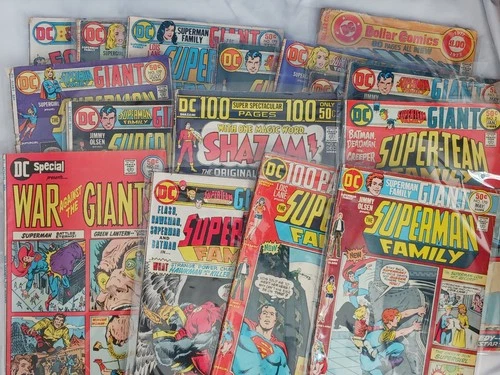 Lot of 16 Vintage DC Giant Comics | Super-Team Family, Superman Family, + More