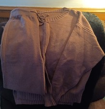 women s knit lounge set size small