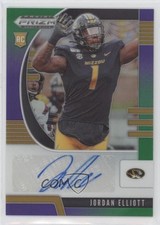 2020 Prizm Draft Picks Rookies Purple & Green /199 Jordan Elliott #218 Auto 0o84