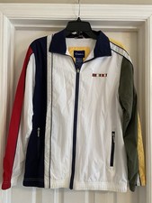 Catalina Women s Vintage Colorful Windbreaker Full Zip Jacket Size S 4/6