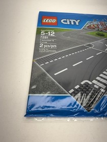 LEGO CITY: T-Junction & Curved Road Plates (7281)-Brand New In Factory Sealed