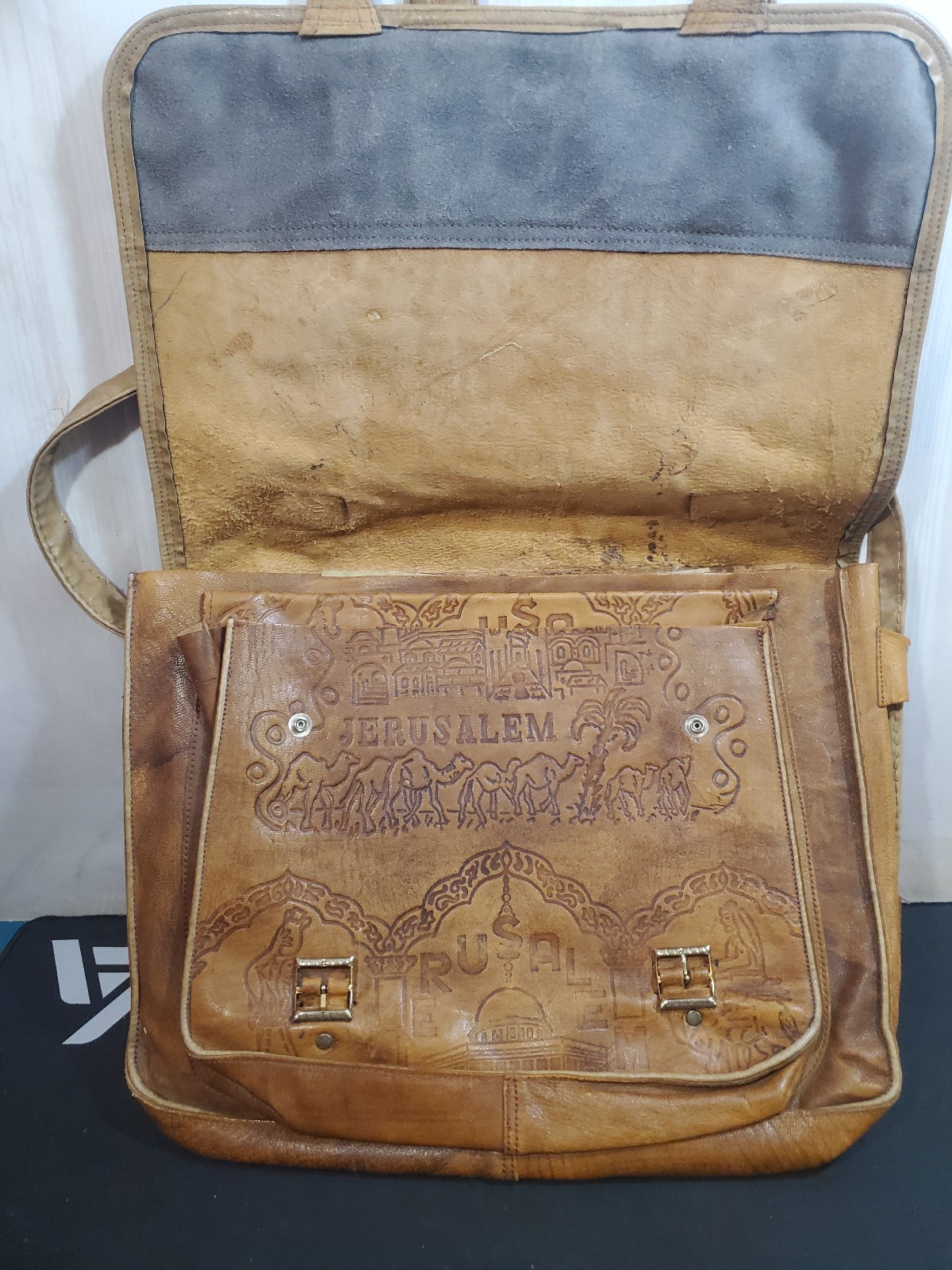 JERUSALEM LEATHER SHOULDER COMPUTER SOFT BRIEFCAS… - image 3