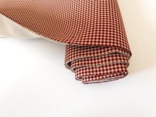 NEU PORSCHE "Pepita" Sitzstoff Auto Polster WEISS/BURGUND (Hundezahn)