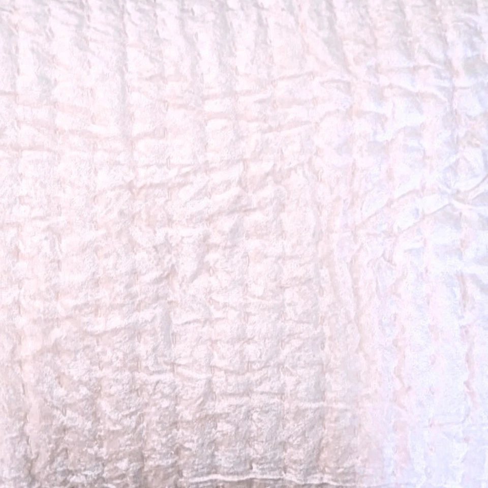 Edredón POTTERY BARN ADOLESCENTE TERCIOPELO PICK-STITCH COMPLETO/REINA rosa claro ropa de cama de lujo Foto 2 de 3