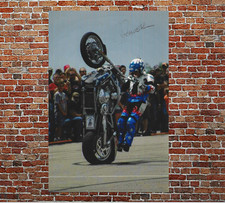 Bubba Blackwell Signed Photo (COA) Autographed Daredevil Jump beat Evel Knievel