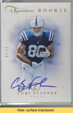 2012 Prime Signatures Rookie Signature Gold 1/25 Coby Fleener #248 Auto READ 0s3