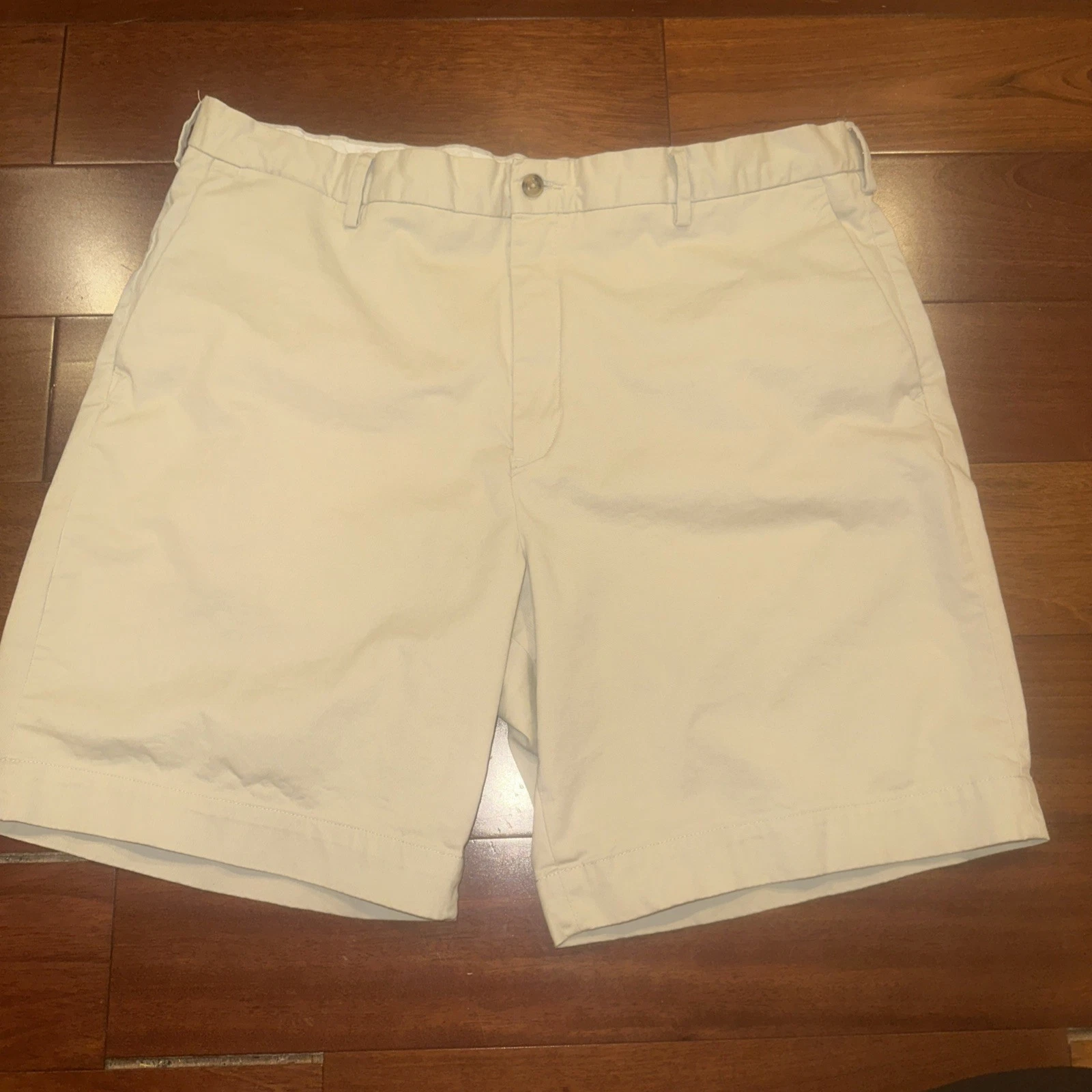 Polo Ralph Lauren Mens Relaxed Fit Chino Shorts Tan Khaki Cotton Twill Size 40