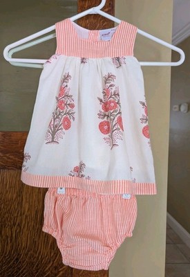 Yo Baby Girl s Size 9-12 Months Floral Dress- Sleeveless Cotton Cottage,Easter