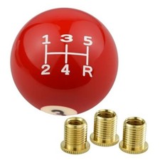 Ball Shift Knob 5 Speed Gear Lever Knobs 3 Billiard Style Shifter Handle Red