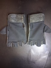 Harley-Davidson Women  s Black Leather Fingerless Wrist Gloves Size M