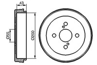 2X Bosch 0 986 477 138 Bremstrommel Hinten FüR Toyota