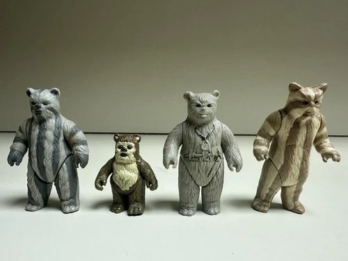Vintage Star Wars EWOK lot 4 Figures 1983-1984.