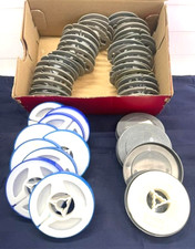 42 Vintage 8mm, Movie Film 3" Reels, 50ft Empty Take-Up Spool, Cases, Plastic