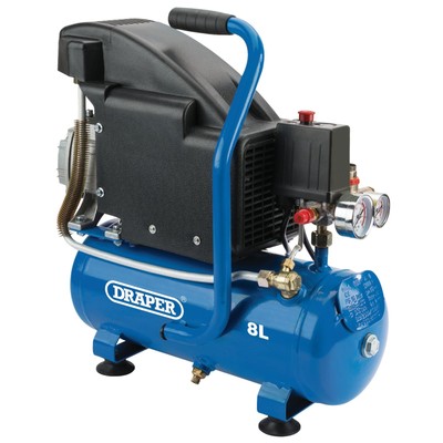 Draper 24975 8L Direktantrieb Luftkompressor 0,75 kW/1,1 PS