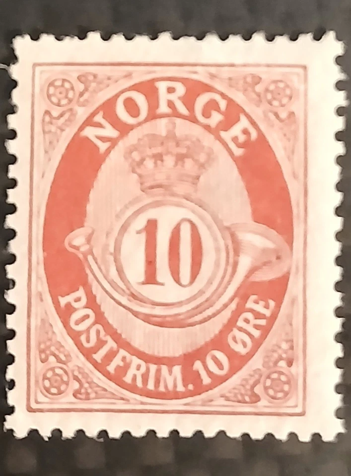 Noruega #10 Poste Horn 10 Ore MNH Foto 4 de 4