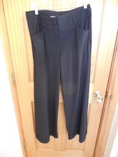 Marithe Francois Girbaud Women's BLACK Wide Leg Pants Size US 7 FREE Shipping