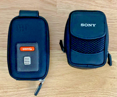 Lot Of 2 Camera Cases Black Sony 5x3''  Gravis 5.5x3.3'' Zipped Belt Attachment