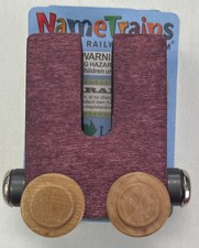 Maple Landmark Inc. 100214 NameTrains "U" Purple Wooden Letter Car