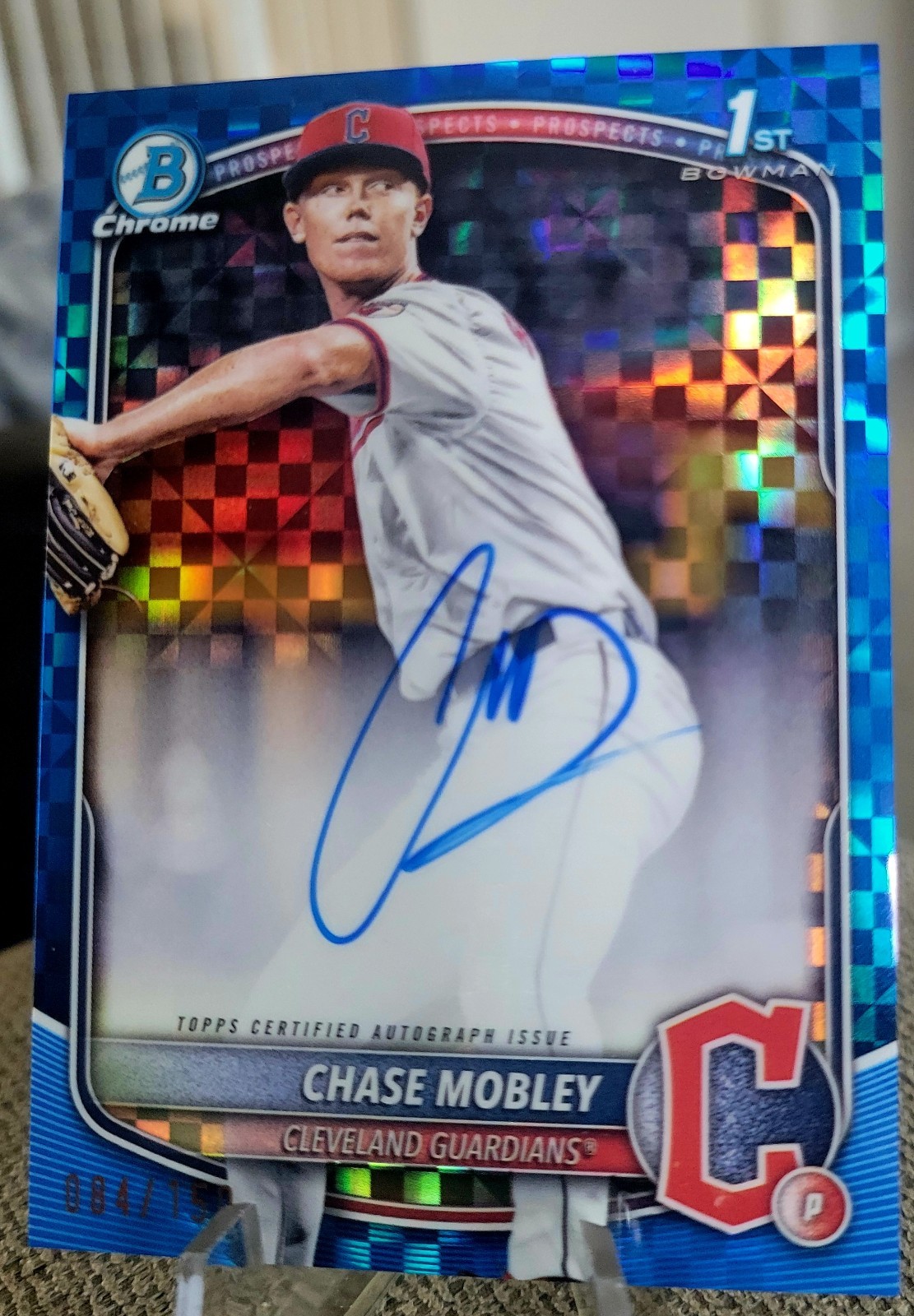 2025 Bowman Chrome Chase Mobley Blue X-Fractor Auto /150 RC CPA-CMY