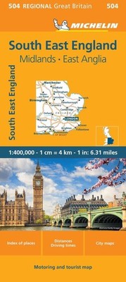 South East England - Michelin Regional Map 504 by Michelin Folded Book