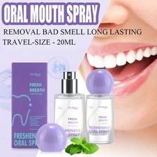2x Oral Mouth Spray Fresheners Breath Removal Bad Smell Long Lasting Travel-Size