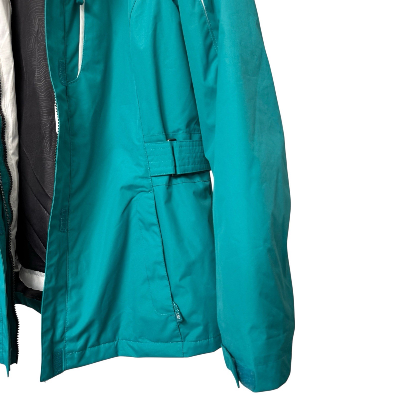 ZeroXposur Women Winter Jacket 3-in-1 Sz L Teal Detach Quilted Liner Remove Hood image 10