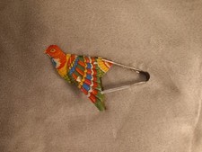 Blechspielzeug Vogel Pfeifender Blechvogel