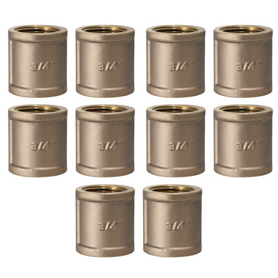 10 Pack XFITTING 3/4'' FIP x 3/4'' FIP Coupling, Female NPT Brass Coupling