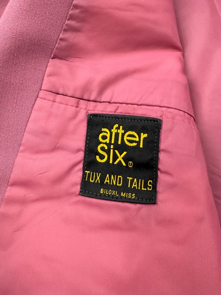 Blazer Miami Vice After Six Hombres 46L Rosa Flamenco Formal Esmoquin Chaqueta Hecha en EE. UU. Foto 3 de 4