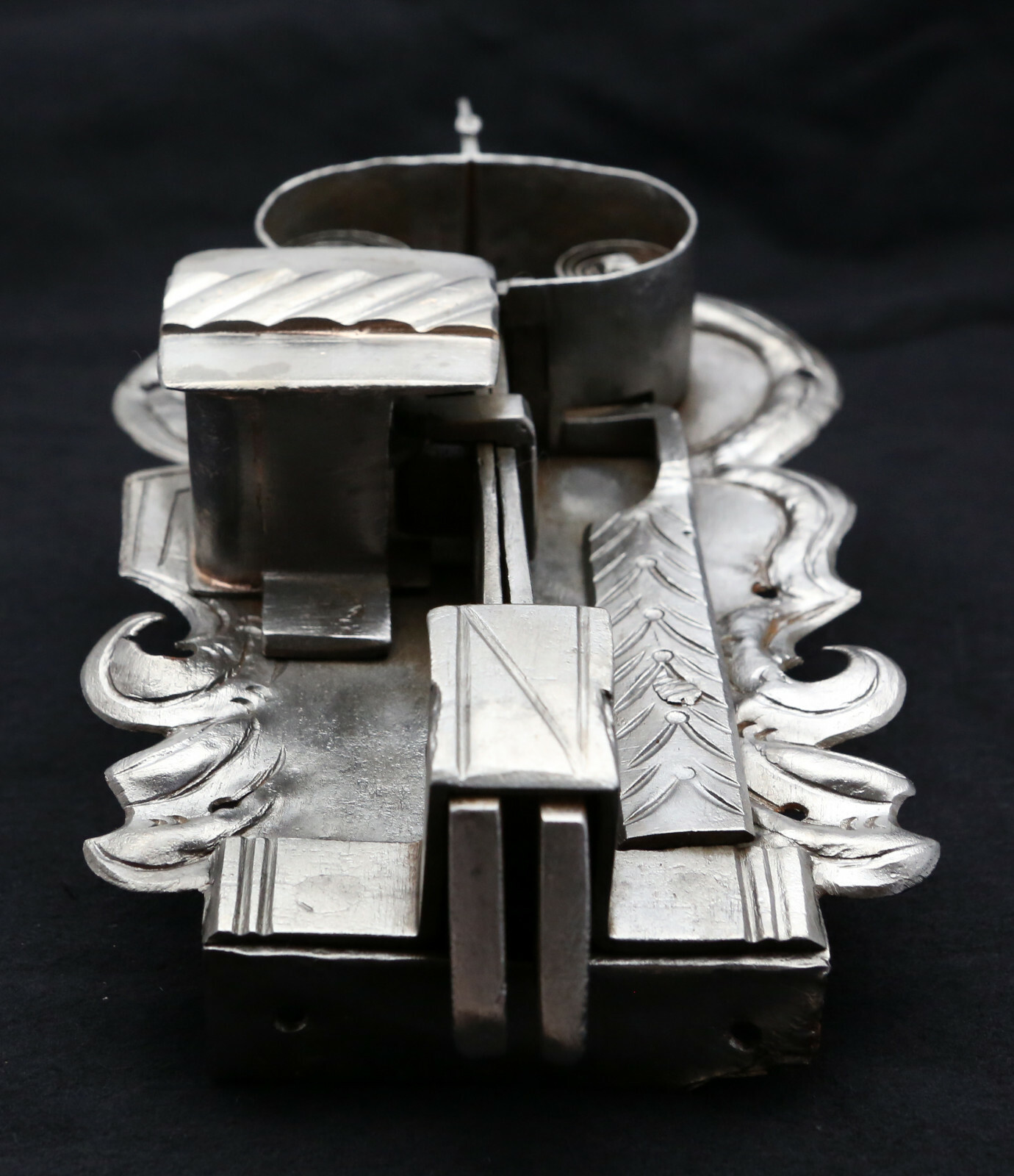 original antikes Schrankschloß Federschloß Barock ohne Schlüssel aus