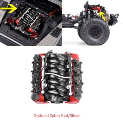 For GRC LS7 G153S/R RC Car Simulation V8 Engine Cover Radiator Motor Cooling Fan