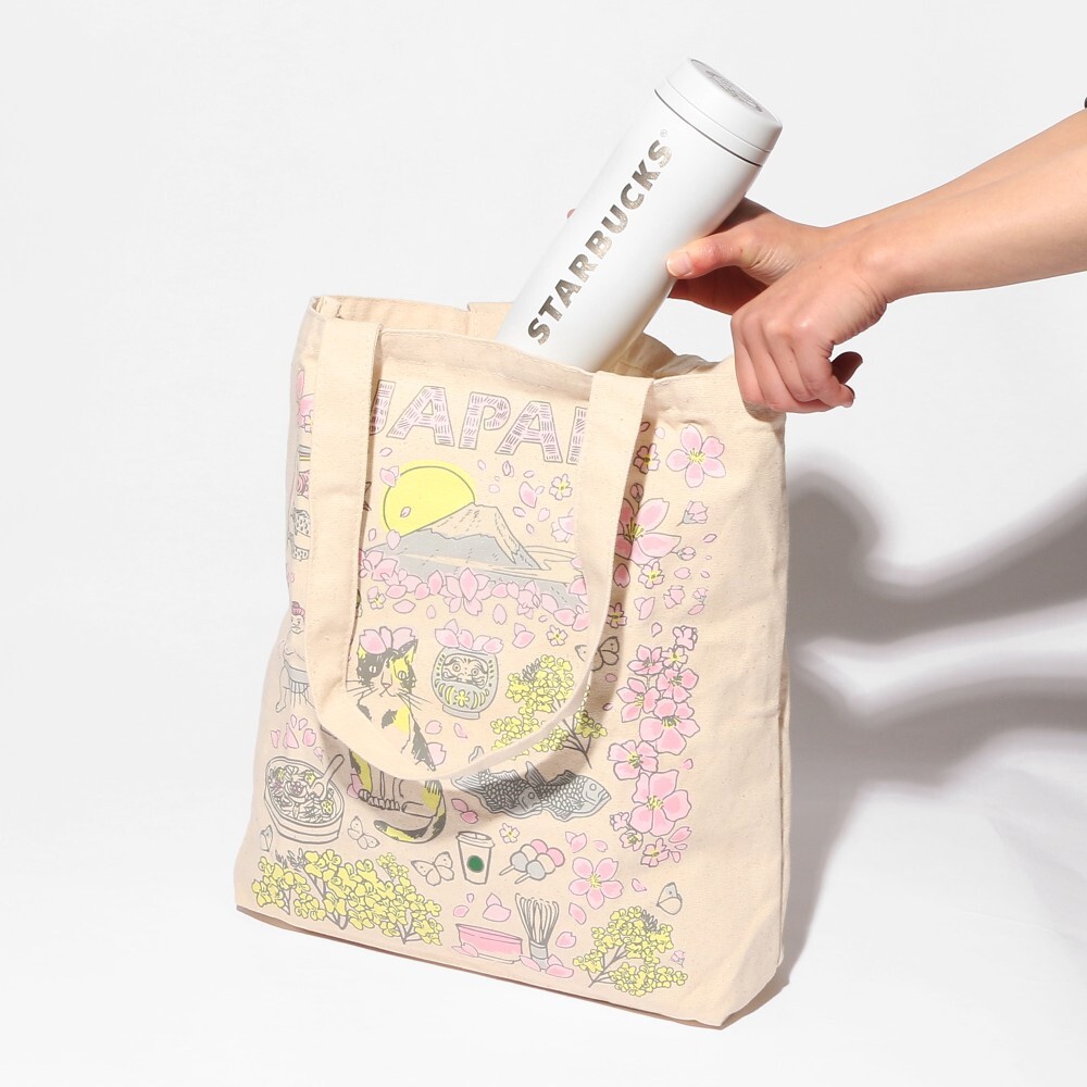 STARBUCKS JAPAN SAKURA 2024 BEEN THERE SERIES TOTE BAG, FUJI | eBay