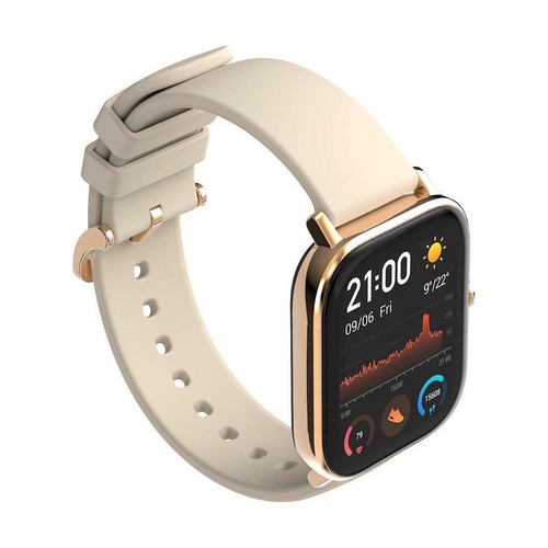 AmazFit GTS Smartwatch with AMOLED Display Silicone Band, Gold #W1914OV7N  851572007528 | eBay